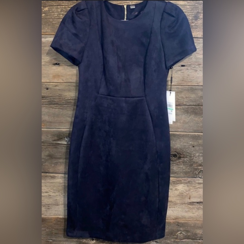 Calvin Klein navy suede dress size 14